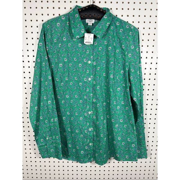 J.Crew Factory floral paisley print button down shirt size XL - Picture 2 of 5